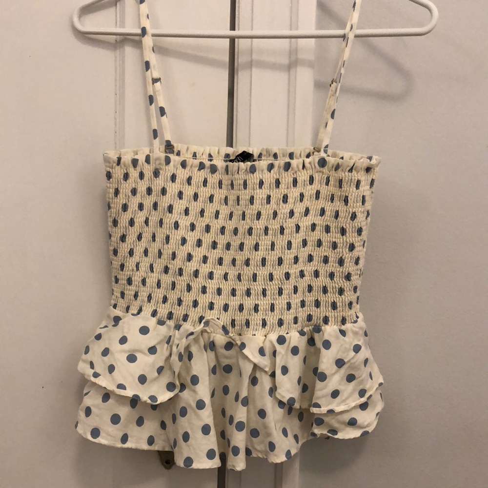 Zara Ruffled peplum with removable straps